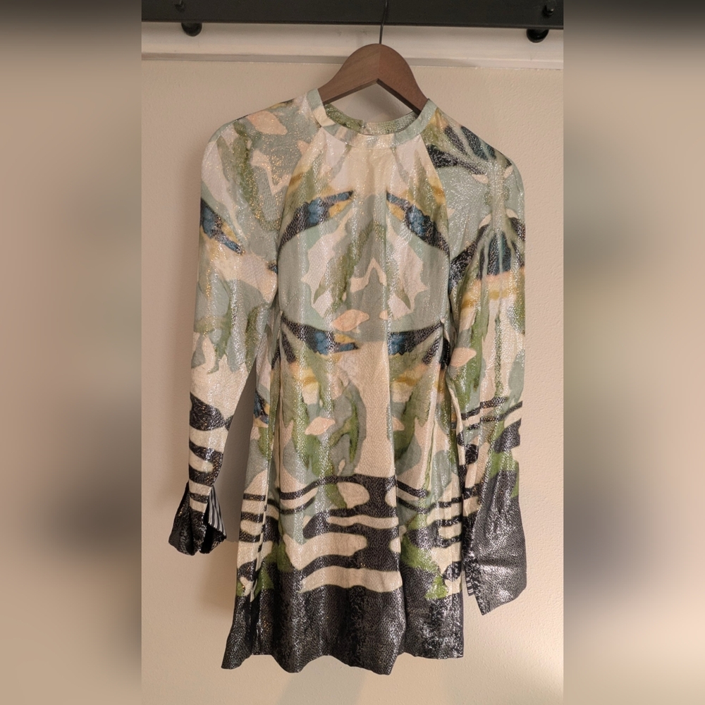 H&M Conscious Exclusive Metallic Silk-Blend Dress